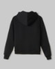 Felpa Cappuccio Basica Full Zip Con Marsupio • Nero