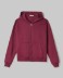 Felpa Cappuccio Basica Full Zip Con Marsupio • Bordeaux