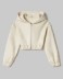 Felpa Cappuccio Full Zip Corta • Bianco Burro