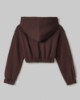 Felpa Cappuccio Full Zip Corta • Moro