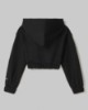 Felpa Cappuccio Full Zip Corta • Nero