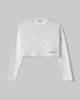 Crop Top Basico In Jersy A Manica Lunga • Bianco Ottico