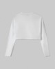 Crop Top Basico In Jersy A Manica Lunga • Bianco Ottico