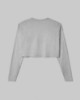 Crop Top Basico In Jersy A Manica Lunga • Grigio Melange