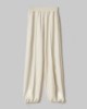 Pantalone Con Nervature E Coulisse Al Fondo In Viscosa • Bianco Burro