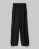 Pantalone Con Nervature E Coulisse Al Fondo In Viscosa • Nero