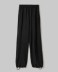 Pantalone Con Nervature E Coulisse Al Fondo In Viscosa • Nero
