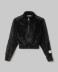 Felpa Full Zip In Ciniglia Con Banda In Lurex • Nero