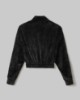 Felpa Full Zip In Ciniglia Con Banda In Lurex • Nero