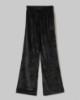 Pantalone Dritto In Ciniglia Con Banda In Lurex • Nero