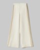 Pantalone In Maglia A Palazzo Con Bande In Contrasto E Logo In Punto Rovescio • Bianco Burro