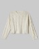 Maglia Paricollo Corta Con Trecce E Rotture • Bianco Burro