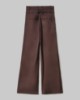 Pantalone In Twill Vita Alta Con Doppio Cinto • Moro
