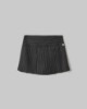 Gonna Gessata Corta Pantaloncino A Pieghe • Nero
