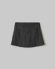 Gonna Gessata Corta Pantaloncino A Pieghe • Nero