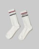 Calze Con Intarsio In Orizzontale • Bianco Burro