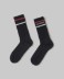 Calze Con Intarsio In Orizzontale • Nero
