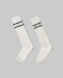 Calze Lunghe Con Ricamo • Bianco Burro