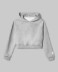 Felpa Cappuccio A Scatoletta Con Manica Raglan • Grigio Melange