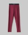 Leggings In Lycra Lucida Con Elastico Logato • Bordeaux