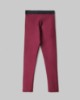 Leggings In Lycra Lucida Con Elastico Logato • Bordeaux