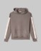 Felpa Cappuccio Basica Con Bandina In Maglia • Fango