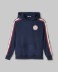 Felpa Cappuccio Tennis Con Bande • Blu