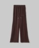 Pantalone Dritto In Viscosa Con Nervature Laterali • Moro
