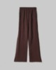 Pantalone Dritto In Viscosa Con Nervature Laterali • Moro