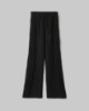 Pantalone Dritto In Viscosa Con Nervature Laterali • Nero