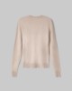 Maglia Paricollo Con Intarsio In Misto Cashmere • Beige Sand