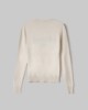 Maglia Paricollo Con Intarsio In Misto Cashmere • Bianco Burro