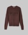 Maglia Paricollo Con Intarsio In Misto Cashmere • Moro