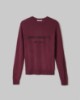 Maglia Paricollo Con Intarsio In Misto Cashmere • Bordeaux