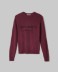 Maglia Paricollo Con Intarsio In Misto Cashmere • Bordeaux