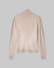 Maglia Dolcevita Con Intarsio In Cashmere • Beige Sand