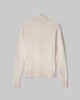 Maglia Dolcevita Con Intarsio In Cashmere • Bianco Burro