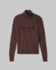 Maglia Dolcevita Con Intarsio In Cashmere • Moro
