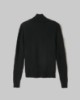 Maglia Dolcevita Con Intarsio In Cashmere • Nero