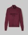 Maglia Dolcevita Con Intarsio In Cashmere • Bordeaux