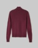 Maglia Dolcevita Con Intarsio In Cashmere • Bordeaux