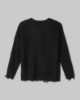 Maglia Over Paricollo Perlata Con Rotture • Nero