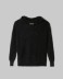 Maglia Cappuccio Con Paillettes Piu' Lunga Sul Dietro • Nero