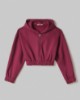 Felpa Cappuccio Full Zip Corta • Bordeaux
