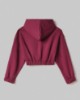 Felpa Cappuccio Full Zip Corta • Bordeaux