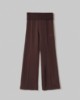 Pantalone Dritto In Felpa Con Cinto Risvoltato In Maglia • Moro