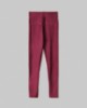 Leggings Vita Alta In Lycra Lucida Stampa Grande Con Cucitura Bottom Up • Bordeaux