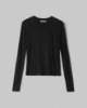 Maglia Paricollo In Viscosa Manica Lunga • Nero