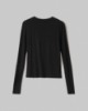 Maglia Paricollo In Viscosa Manica Lunga • Nero