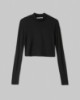 Crop Top Dolcevita In Viscosa • Nero